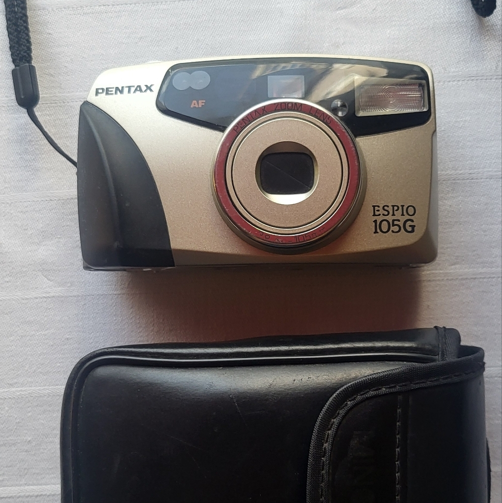 Pentax Espio 105 G Gold Point & Shoot 35mm Film Camera